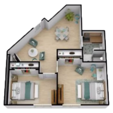 Juniper Two Bedroom floor plan